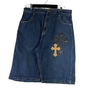 Vintage Decibel With Chrome Hearts Patches Denim Shorts 36x14